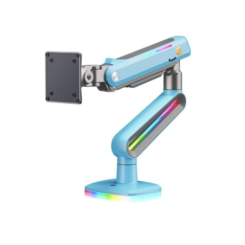 Best Gaming Accessories #7 from NB ERGONOMIC NB Designer Gaming Monitor Arm for 32 to 60 Inches Screen, Load up to 20 kg, VESA 75/100, RGB-Light, Heavy Duty, Multi Angle Adjustable, Premium Aluminum, Long Arm Extension Gulf Blue
