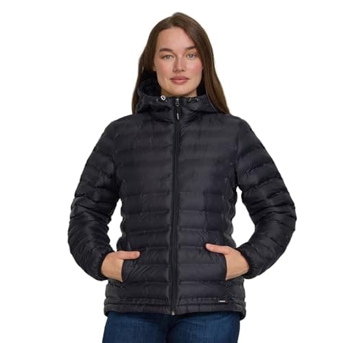 Best Packable Puffer Jackets for Travel #8 from Gerry Gerry Packable Puffer Jacket Womens with Hood - Warm Lightweight Travel Full Zip Quilted Womens Puffy Coat for Winter