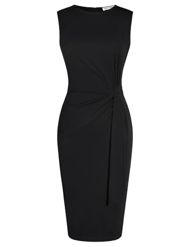 Best Black Dresses for Women #1 from GRACE KARIN GRACE KARIN Work Dress,Bodycon Cocktail Dress for Women,Sleeveless Office Business Dresses Knee Length Black L