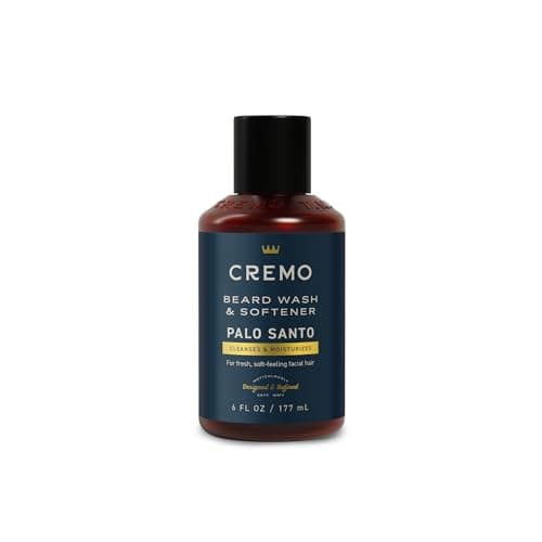 Best Beard Washes #3 from Cremo Cremo Palo Santo (Reserve Collection) Beard Wash & Softener, Moisturizes, Styles and Reduces Beard Itch for All Lengths of Facial Hair, 6 Fluid Oz