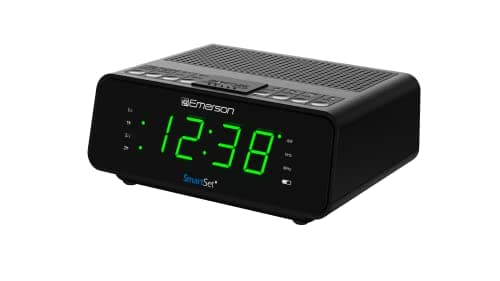 Best Digital Alarm Clocks #1 from Emerson Emerson SmartSet Dual Alarm Clock Radio with AM/FM Radio, Dimmer, Sleep Timer and .9" LED Display, CKS1900
