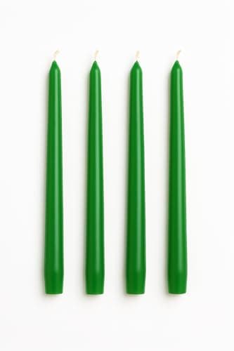 Best Green Candles #5 from Dinil Dinil Green Taper Candles – 10 Inch Tapered Candles Set of 4 – Unscented Taper Candles – Decorative Long Candlesticks for Decoration, Festival, Dinner, Party – Long Burning Time – Green