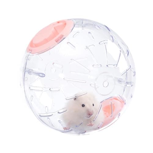 Best Hamster Balls #1 from JOUSONTY 7.9 Inch Hamster Ball, Running Ball Toy, Transparent, Breathable, Promote Exercise Health, Reduce Stress, Easy to Clean, Hamster Accessory, for Syrian Dwarf Hamster, Gerbils, Mice, Small Pets, Pink