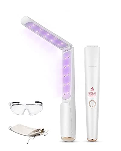 Best UV-C Light Sanitizers #1 from Knizen UV Light Sanitizer Wand, Portable UVC Light Disinfector Lamp Chargable Foldable UV Wand for Home Hotel Travel with 20 UV-C LED Beads