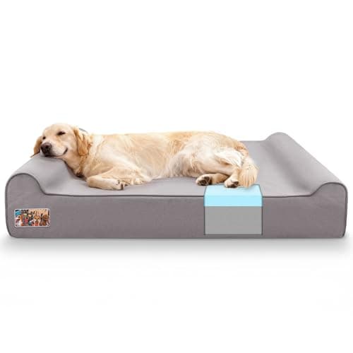 Best Orthopedic Dog Beds #7 from Sytopia Sytopia Orthopedic Memory Foam Extra Large Dog Bed Pillow (50"x36"x10"), Durable Waterproof Liner, Removable Washable Cover, Supports up to 150 lbs