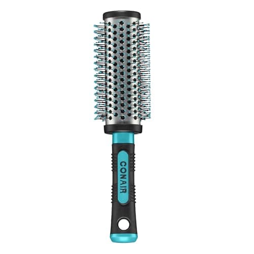 Best Round Hair Brushes #5 from Conair Conair Grip & Style Round Brush, Nylon Bristle Hair Brush for Blowout Styling, For Medium to Long Lengths, Ideal for Curly Hair