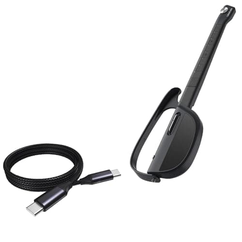 Best Stringless Smart Guitars #2 from BoxWave BoxWave Cable Compatible with LiberLive C1 Stringless Smart Guitar - DirectSync PD Cable (3ft) - USB-C to USB-C (100W), Type C Braided Charge and Fast Sync - Jet Black