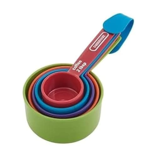 Best Measuring Cups #1 from Farberware FARBERWARE 5-Piece Measuring Cup Set with Coffee Scoop, Durable Plastic Nesting Measuring Cups with Easy-Read Markings, BPA-Free, Dishwasher Safe