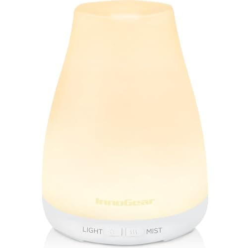 Best Diffusers for Essential Oils #3 from InnoGear InnoGear Essential Oil Diffuser, Ultrasonic Diffusers for Home Aromatherapy Humidifier for Bedroom Room 7 Colors LED 2 Mist Mode Auto Off, Basic White