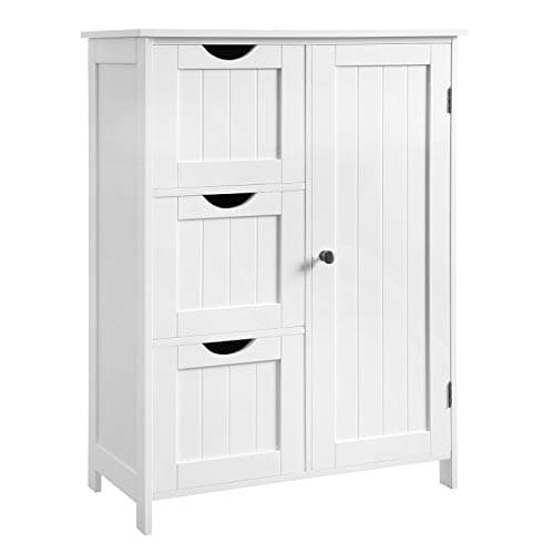 Best Bathroom Cabinets #5 from VASAGLE VASAGLE Floor Storage Cabinet, Freestanding Storage Unit with 3 Drawers, 1 Adjustable Shelf, for Bathroom Living Room Dining Kitchen, 11.8 x 23.6 x 31.5 Inches, White UBBC49WT