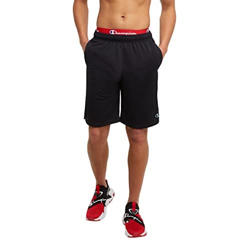 Best Moisture-Wicking Running Shorts #6 from Champion Champion Mens Sport Shorts, Moisture Wicking, Athletic For Men, Gym (Reg. Big & Tall) Running-shorts, Black C Logo, Small US