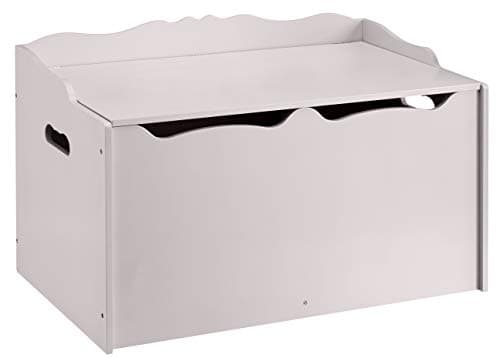 Best Toy Boxes #3 from Amazon Basics Amazon Basics Kids Toy Box, Wooden Organizer Storage Chest, Gray, 30" x 18" x 19"