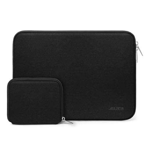 Best Laptop Bags for Air Travel #7 from MOSISO MOSISO Laptop Case 13.3 inch, 13-13.3 inch Laptop Sleeve Bag Compatible with MacBook Air/Pro 13/Pro 14 M5 M4 M3 M2 M1, HP Dell ASUS Lenovo, Neoprene Computer Sleeve Bag with Small Case, Black