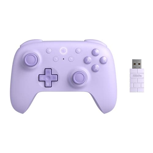 Best Wireless Controllers #6 from 8Bitdo 8BitDo Ultimate 2C Wireless Controller for Windows PC and Android, with 1000 Hz Polling Rate, Hall Effect Joysticks and Triggers, and Remappable L4/R4 Bumpers (Purple)