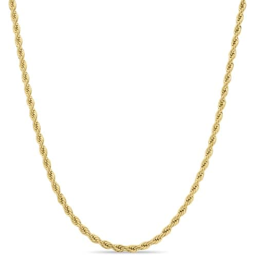 Best Gold Chains #8 from GoldsSolid GoldsSolid Authentic 1/20 14K Yellow Gold Rope Chain Necklace 20 Inch Men Women