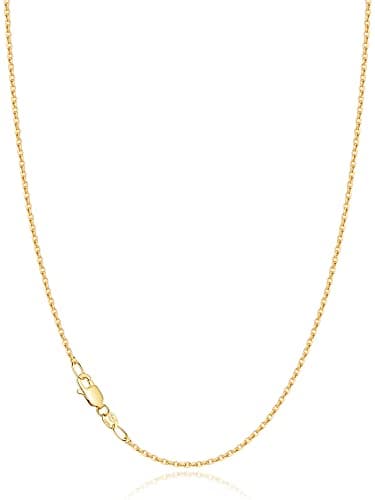Best Gold Chains #7 from Jewlpire Jewlpire 18K Gold Plated Chain Necklace for Women, 1.2mm Cable Chain 18K Gold Plated Chain for Women Thin & Dainty & Sturdy Women's Chain Necklaces 18 Inch