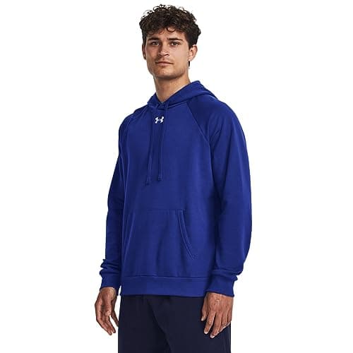Best Blue Sweatshirts for Men #3 from Under Armour Under Armour Men's Rival Fleece Hoodie, (400) Royal / / White, Medium