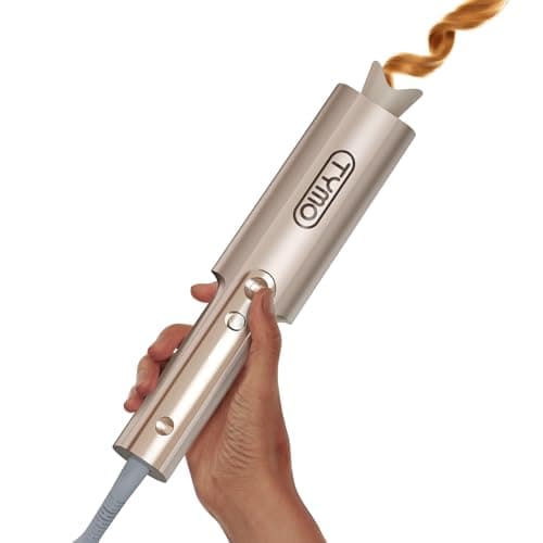 Best Styling Tools #7 from TYMO Upgraded Automatic Rotating Curling Iron - TYMO CurlPro Plus Long Barrel Curling Wand for Long Hair, Ceramic Hair Curler for Women, Anti-Scald, Tangle-Free, 600M Ionic, Dual Voltage, Gold, 1 Inch