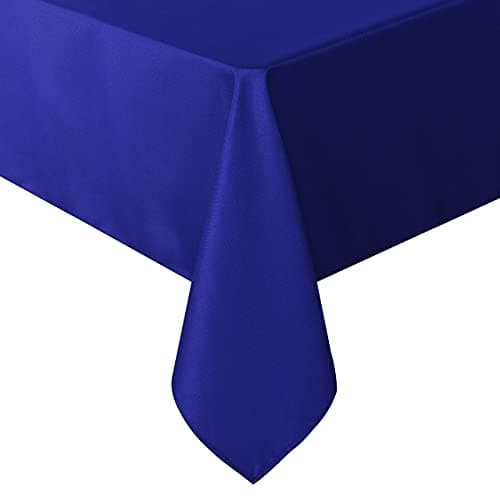 Best Blue Tableclothes #8 from sancua sancua Rectangle Tablecloth - 60 x 84 Inch - Stain and Wrinkle Resistant Washable Polyester Table Cloth, Decorative Fabric Table Cover for Dining Tables, Buffet Parties and Camping, Blue