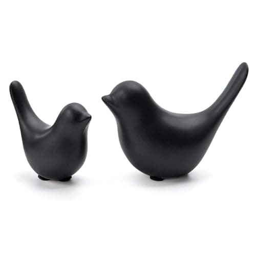 Best Modern Home Decors #3 from Notakia Notakia Small Birds Statues Home Decor Modern Style Decorative Ornaments for Living Room Decor, Bedroom, Office Desktop, Cabinets (Black 2Pcs Birds)