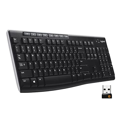 Best Computer Keyboards #5 from Logitech Logitech K270 Wireless Keyboard for Windows, 2.4 GHz Wireless, Full-Size, Number Pad, 8 Multimedia Keys, 2-Year Battery Life, Compatible with PC, Laptop, Black