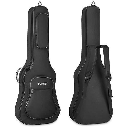 Best Electric Guitar Cases #4 from Donner Donner 39 inch Electric Guitar Bag Gig Bag, 0.4 Inch Padded Sponge 600D Ripstop Waterproof Nylon Dustproof Soft Electric Guitar Case Adjustable Strap Black
