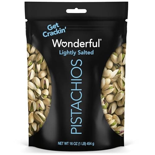 Best Pistachios #9 from Wonderful Pistachios Wonderful Pistachios In Shell, Lightly Salted Nuts, 16 Ounce Resealable Bag, Protein Snacks, Gluten Free, Healthy Food, Office Snacks