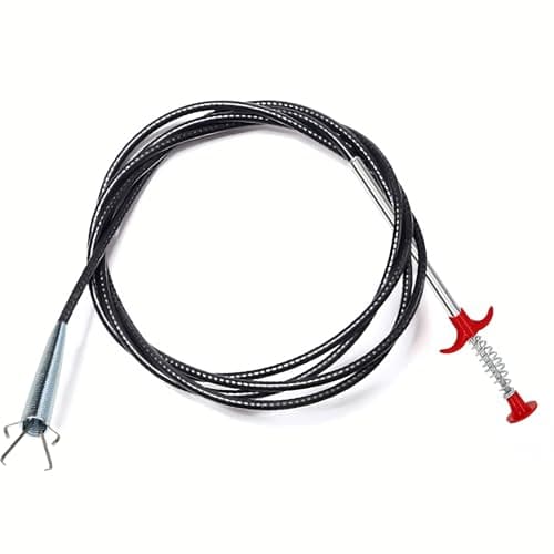 Best Drain Tools #9 from Domejo Drain Snake, Drain Clog Remover - Gutter Cleaning Tools Drain Cleaner for Toilet Sewer Shower Kitchen Bathroom Tub Clogged Drains Opener Cleaning Tool, Flexible Grabber Claw Pick Up Reacher (79 inch)