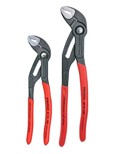 Best Pliers #10 from KNIPEX KNIPEX Tools - 2 Piece Cobra Pliers Set (87 01 180 & 87 01 250) (003120V01US), Red