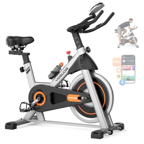 Best Exercise Bikes #10 from YOSUDA YOSUDA Exercise Bike, Brake Pad Stationary Bike for Home with Exclusive App, Magnetic Indoor Cycling Bike with 300 lb Weight Capacity, Low Noise, Tablet Holder and Fitness Courses for Weight Loss