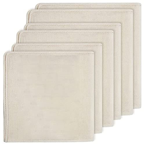 Best Cotton Cheeseclothes #9 from Hlsicnalm Hlsicnalm 6 Pack Cheeseclothes, Unbleached Pure Cotton Muslin Clothes Soft Square Cheese Clothes for Cooking, Straining, Baking
