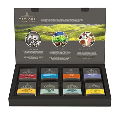 Best Tea Gift Sets #2 from Taylors of Harrogate Taylors of Harrogate Assorted Specialty Teas Sampler, Variety Pack Gift Box, Individually Wrapped Bags, 48 Count (Pack of 1), Premium Black, Green & Herbal Teas, Mixed Caffeinated & Caffeine-Free Selection, 48 Teabags