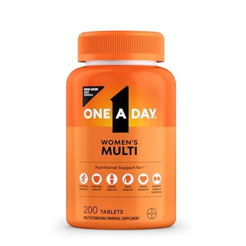 Best Multivitamins for Women #4 from ONE A DAY One A Day Multivitamin for Women- Daily Vitamins for Woman with Biotin, Calcium, Folic Acid, Iron & Zinc, Complete Women’s Vitamins, 200 Ct (Packaging May Vary)