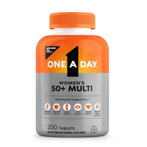 Best Multivitamins for Women #2 from ONE A DAY One A Day Multivitamin for Women 50 and Over Tablets, Womens Multivitamin 50 plus with Vitamins D, C, E, Zinc & Biotin, Daily Vitamins for Woman 50+, 200 Ct (Packaging May Vary)
