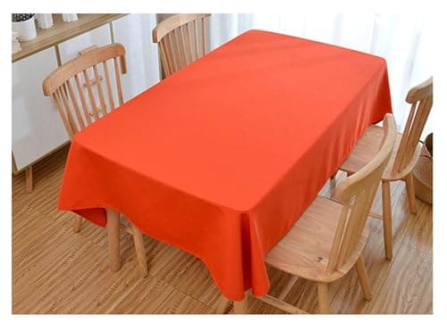 Best Orange Tableclothes #10 from Gualiy Gualiy Oblong Tableclothes, Table Cloth 100 x 140cm Solid Color Table Cover for Kitchen Dining Tabletop, Orange