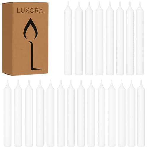 Best White Candles #10 from Luxora 22pc Australian Made White Spell Candles – 4" Unscented Mini Taper Chime Candles for Witchcraft, Rituals, Wiccan Altar, Meditation, Prayer, Spells, Shabbat, Wedding – Ritual Candlesticks