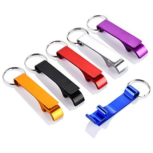 Best Beer Bottle Openers #9 from Mcyye Mcyye 6PCS Colorful Mcyye Beer Bottle Openers, Premium Metal Keychain Bottle Opener, Beverage Bottle Opener for Men, Women, Small and Practical, Easy to Carry, Open the Lids of Beer Bottle Easily