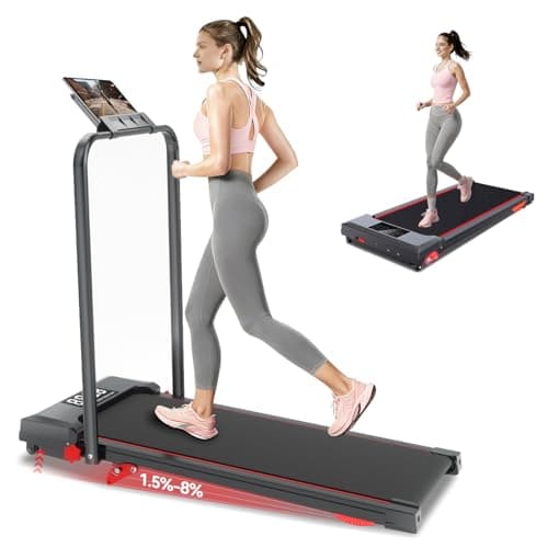 Best Compact Folding Treadmills #9 from Ecogou Ecogou Walking Pad with Handle Bar and Incline, 3 in 1 Under Desk Treadmill with Hiking Mode, 2.5HP Low Noise Walking Treadmill Pad with Remote Control,Portable Treadmills for Home Office, Led Display