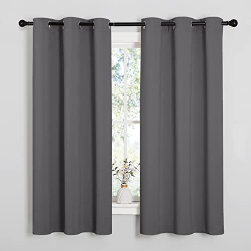 Best Window Curtains #5 from NICETOWN NICETOWN Thermal Insulated Grommet Blackout Curtains for Bedroom (2 Panels, W42 x L63 -Inch, Grey)