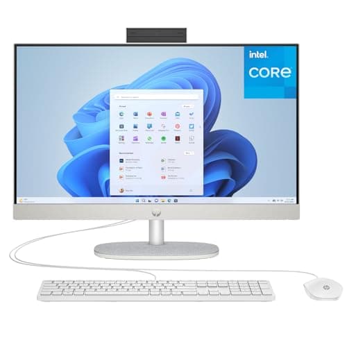 Best Desktop Computers #7 from HP HP 24 Touchscreen All-in-One Desktop Computer for Home School and Office, 8GB DDR4 RAM, 256GB PCIe SSD, Intel Processor, 23.8" FHD, WiFi 6, Bluetooth 5.3, Business AIO, Windows 11 Home, White