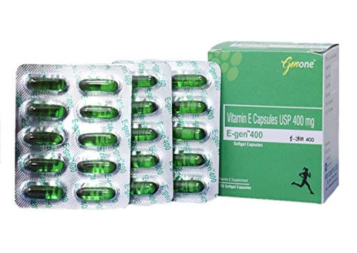 Best Vitamin E Capsules #7 from genone genone E-Gen 400 Vitamin E Capsule for Glowing Face, Skin and Hair Nutrition (30 Capsules)