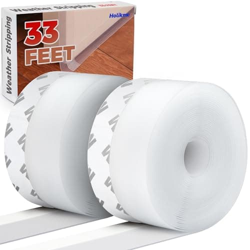Best Building Supplies #1 from Holikme Holikme Weather Stripping Door Seal Strip 33 Feet, Sealing Sticker Sealing Tape for Door Draft Stopper Adhesive for Doors, Suitable for Windows, Doors