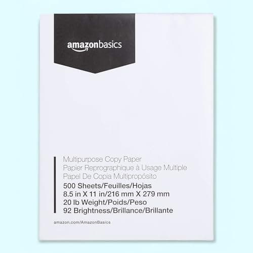 Best Copy Printer Papers #9 from Amazon Basics Amazon Basics Multipurpose Copy Printer Paper, 8.5 x 11 Inches, 20 lb, 1 Ream, (500 Sheets), 92 Bright, White