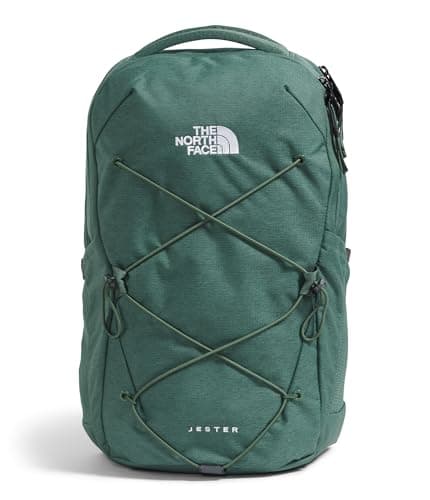 Best Green Backpacks #5 from The North Face The North Face Women's Jester Everyday Laptop Backpack | Commuter Travel Bag with Laptop Sleeve, Water-Repellent Finish, Spacious Compartment, Duck Green Dark Heather, One Size