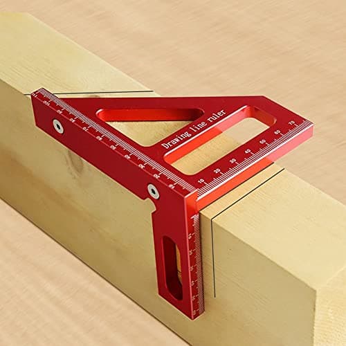 Best Building Supplies #8 from KETIPED KETIPED 3D Multi-Angle Measuring Ruler,45/90 Degree Aluminum Alloy Woodworking Square Protractor,Drawing Line Ruler, Miter Triangle Ruler High Precision Layout Measuring Tool for Engineer Carpenter,R