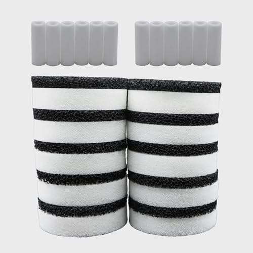 Best BiOrb Aquariums #8 from UKIAF UKIAF Aquarium Filter Replacement Kit 10 Foam 10 Carbon Rings with 10 Air Stones for Biorb Aquariums Compatible Media Replacement Service Accessories