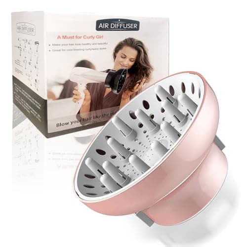 Best Diffuser Dryers #4 from Polly Online Hair Dryer Diffusers Universal Hair Diffuser Adaptable for Blow Dryers with D-1.7-Inch to 2.6-Inch for Curly or Natural Wavy Hair,Pink