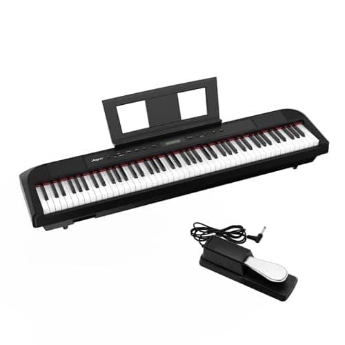 Best Piano Keyboards #4 from ActiveTrail ActiveTrail Portable Electric Keyboard Piano with Metal Pedal & Power Supply, Built-In Speakers, 88-Key Weighted Digital Piano, Full Size for Beginners & Professionals