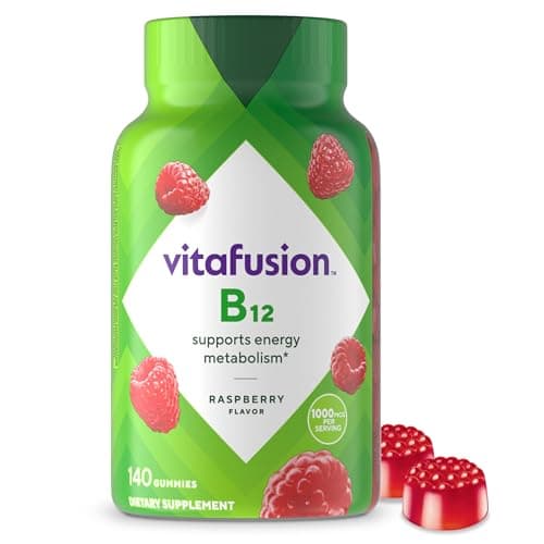 Best Vitamins B12 #5 from Vitafusion vitafusion Vitamin B12 Gummy Vitamins for Energy Metabolism Support, Raspberry Flavored, America’s Number 1 Gummy Vitamin Brand, 70 Day Supply, 140 Count