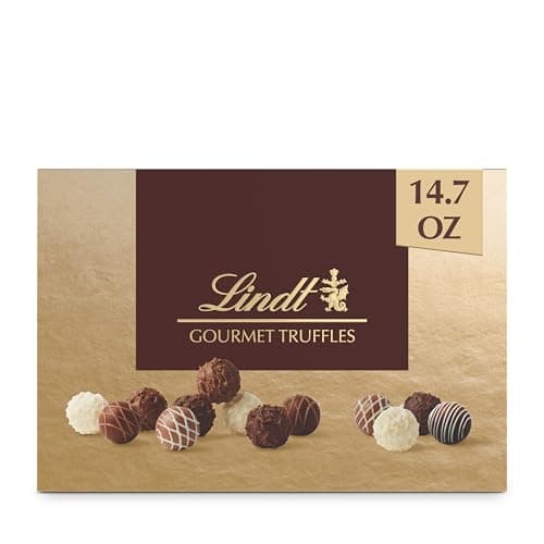 Best Chocolate Boxes #4 from Lindt Lindt Gourmet Truffles Chocolate Candy Truffles, Assorted Chocolate Truffles, Christmas Candy, 14.7 oz. Gift Box